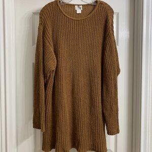 Moda Intl Women's Brown Retro Sweater, Size Small